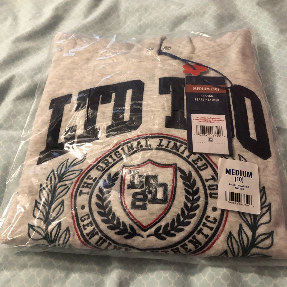 NWT Limited Too Girls Varsity Pullover Hoodie - Picture 3 of 8